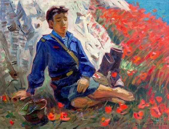 Филиппов З. И. Май 1944-го. 1986 . Холст, масло. 65х84 см 