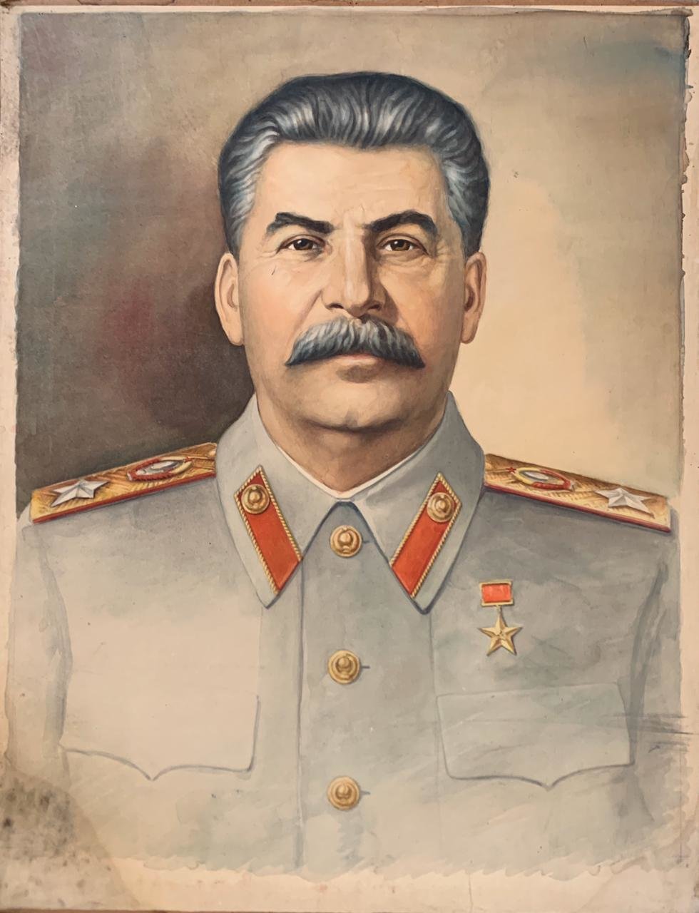Картина И.В.Сталин художника Неизвестный х. - год 1950-е